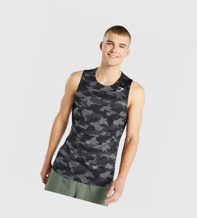 Camiseta Tirantes Gymshark Arrival Hombre Grises | YLWCIRM-03