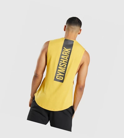 Camiseta Tirantes Gymshark Bold Drop Arm Hombre Amarillos | ZOUHRSY-97