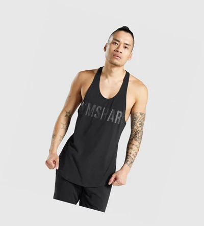 Camiseta Tirantes Gymshark Bold Hombre Negros Negros | PSUFIVR-85