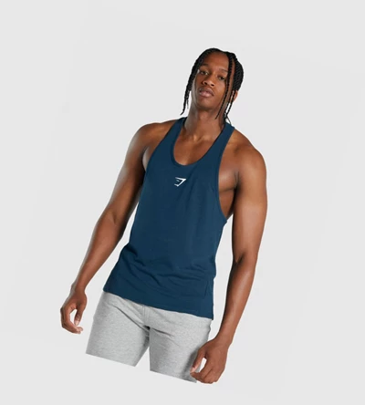 Camiseta Tirantes Gymshark Critical 2.0 Hombre Azul Marino | YGFVIXJ-89