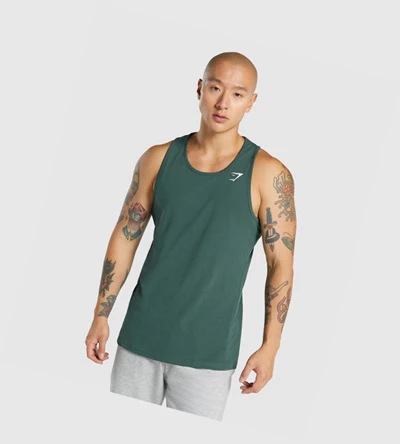 Camiseta Tirantes Gymshark Critical 2.0 Hombre Verdes Oscuro | HZYRCBL-38