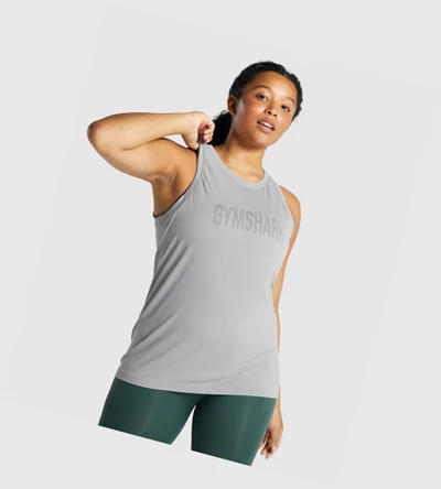 Camiseta Tirantes Gymshark Fit Seamless Loose Mujer Grises | KWBCULI-81