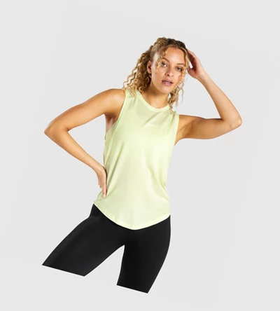 Camiseta Tirantes Gymshark Flex Mujer Verdes Claro | ZORTLWC-71