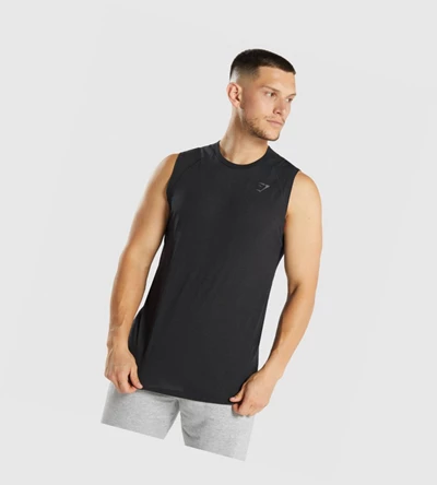 Camiseta Tirantes Gymshark Hyper Power Hombre Negros | PUFNGTZ-56