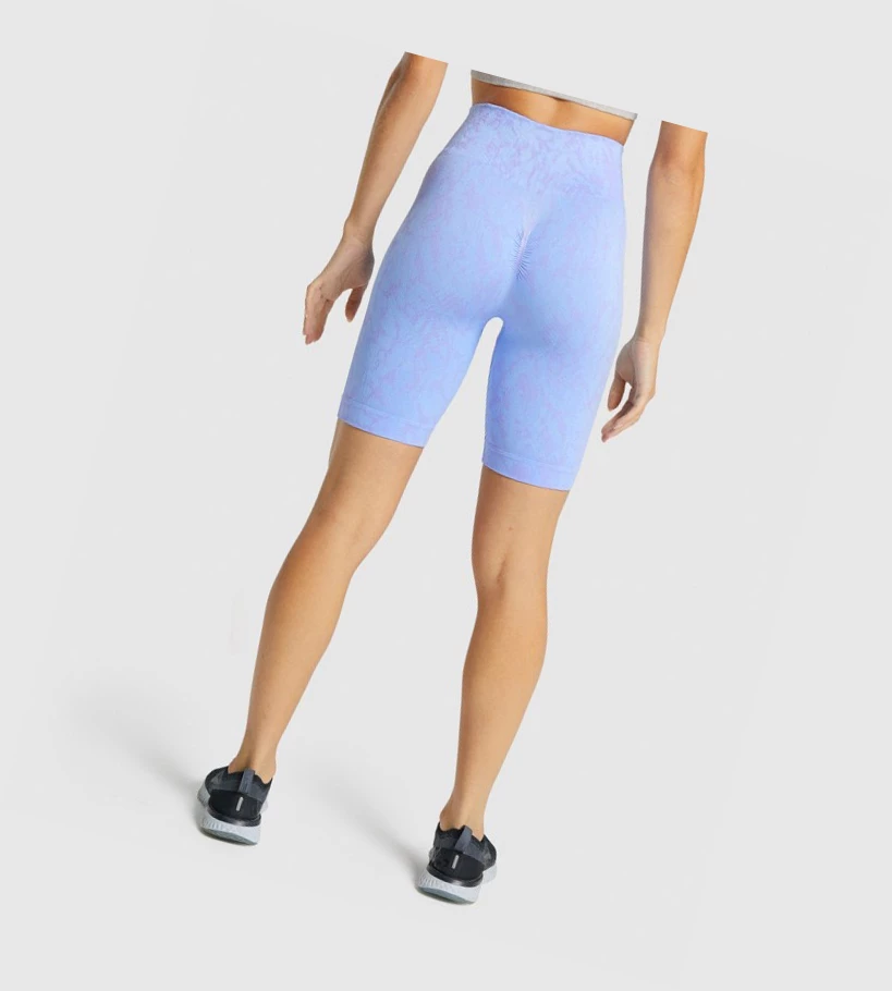 Bermudas Gymshark Adapt Animal Seamless Cycling Mujer Azules Claro | AFUJWXZ-10