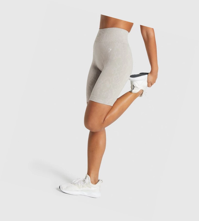 Bermudas Gymshark Adapt Animal Seamless Cycling Mujer Grises | PGFXSUK-86