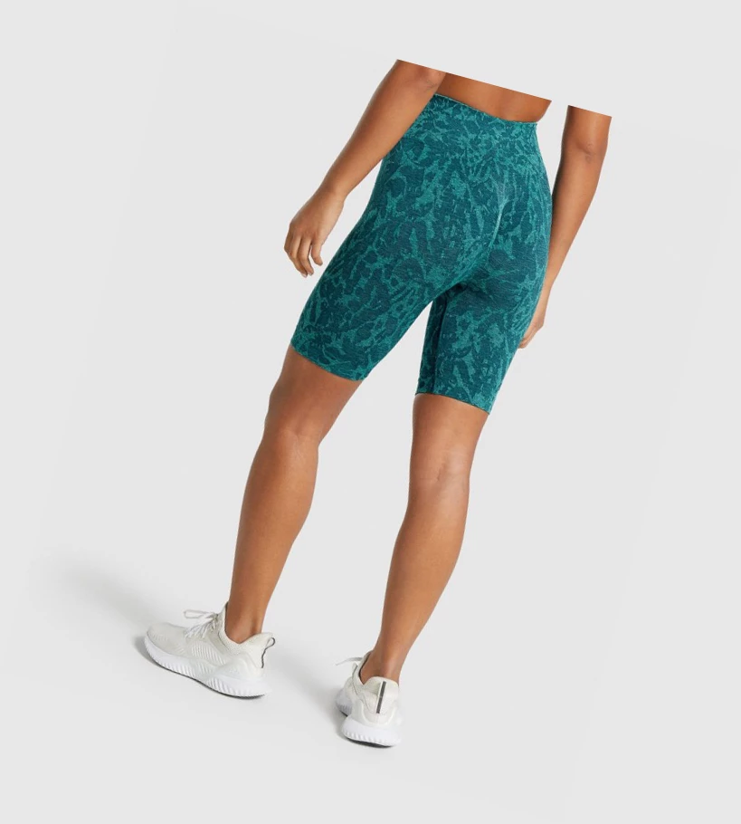 Bermudas Gymshark Adapt Animal Seamless Cycling Mujer Turquesa | RANJVHM-84