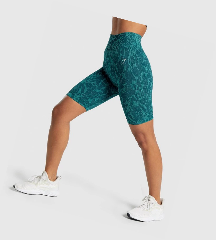 Bermudas Gymshark Adapt Animal Seamless Cycling Mujer Turquesa | RANJVHM-84