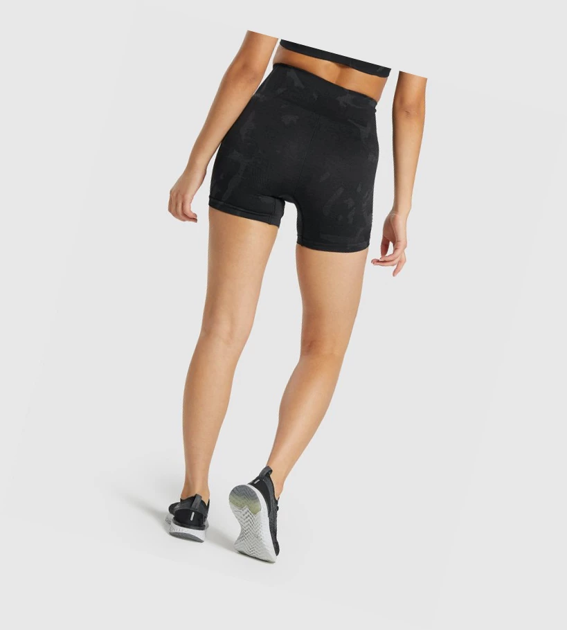 Bermudas Gymshark Adapt Camo Seamless Mujer Negros | NWZGTUS-54