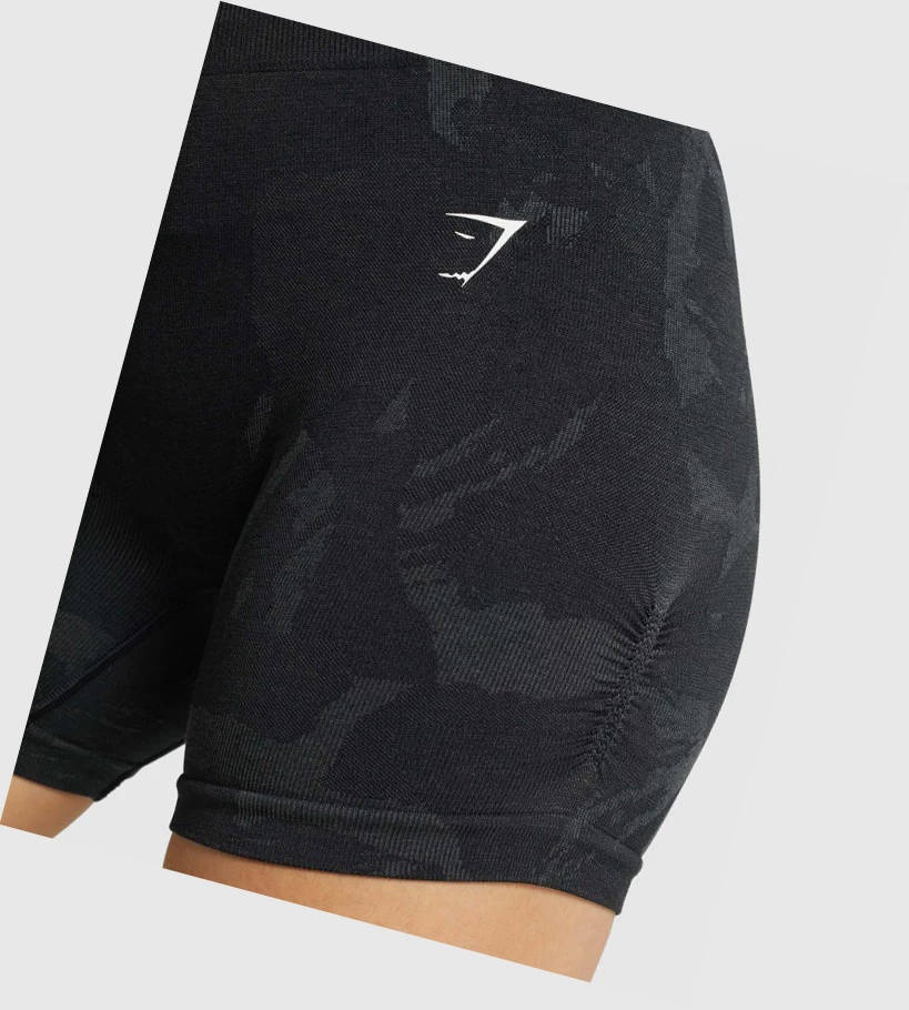 Bermudas Gymshark Adapt Camo Seamless Mujer Negros | NWZGTUS-54