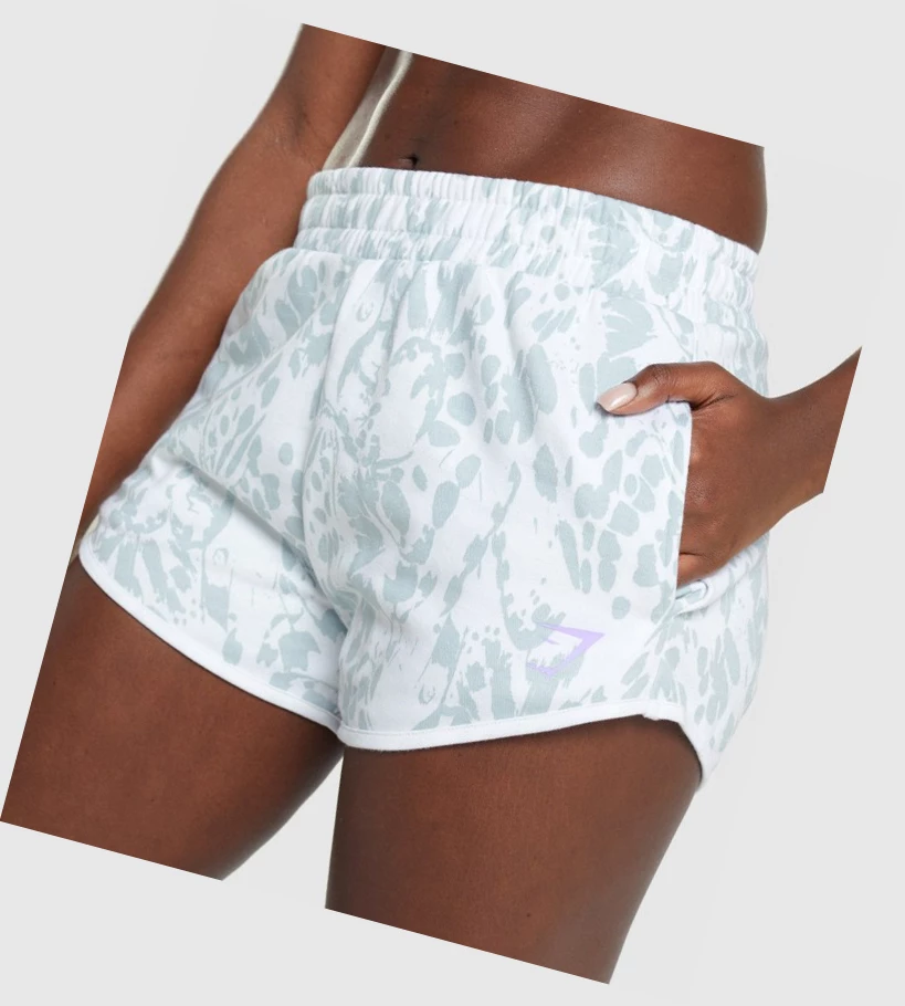 Bermudas Gymshark Animal Estampados Mujer Azules | UMAXDLI-29