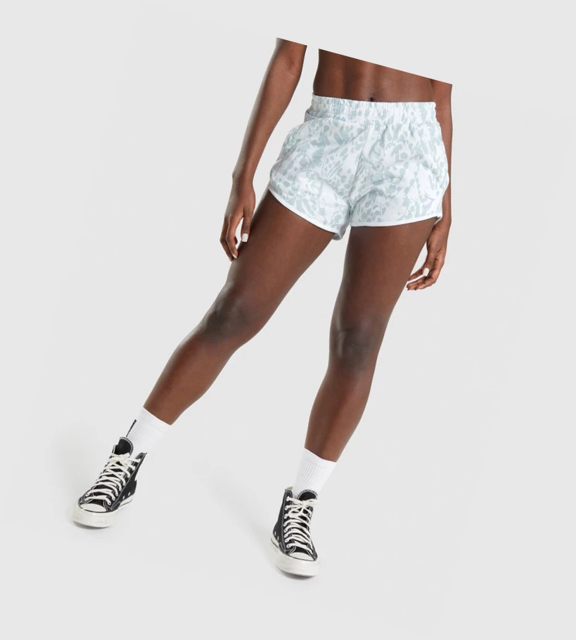 Bermudas Gymshark Animal Estampados Mujer Azules | UMAXDLI-29