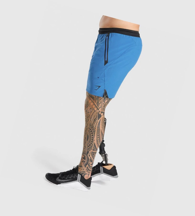 Bermudas Gymshark Apex Perform Hombre Azules | AFSQJVB-75