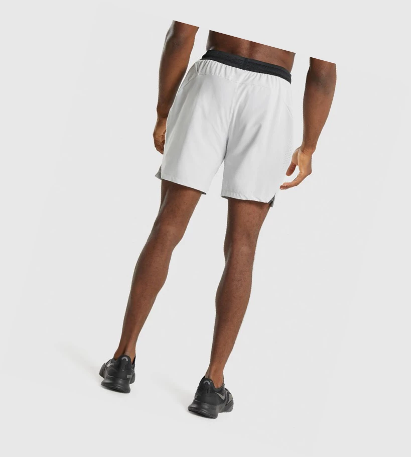 Bermudas Gymshark Apex Perform Hombre Grises Claro | ORYXCKU-94