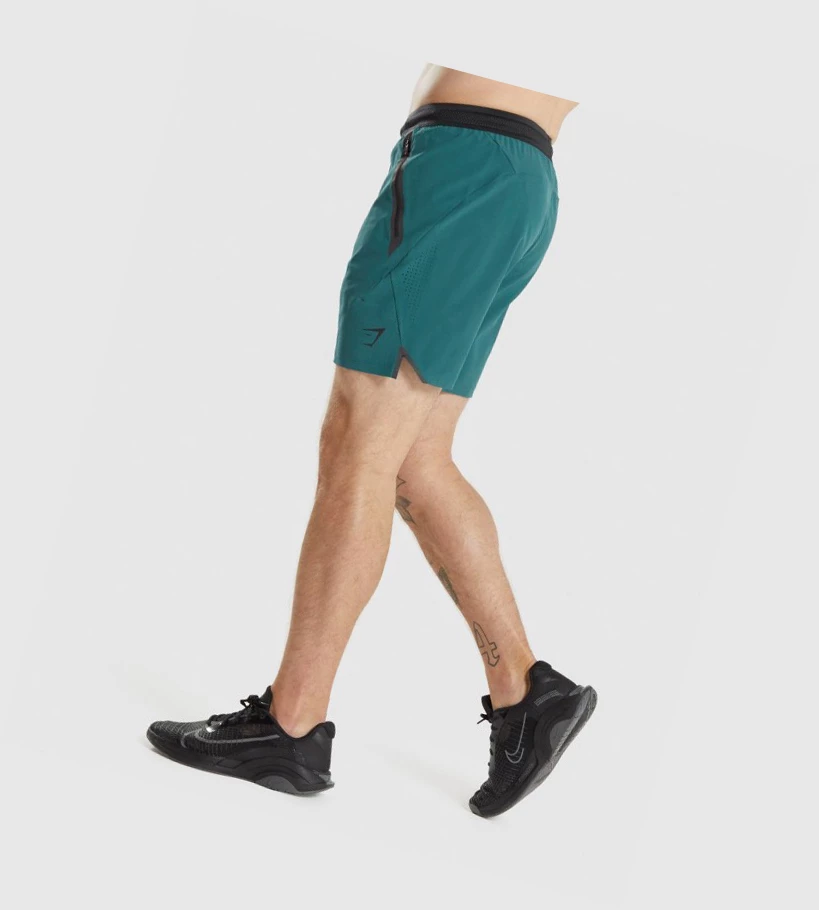 Bermudas Gymshark Apex Perform Hombre Turquesa | LRPSEMB-46