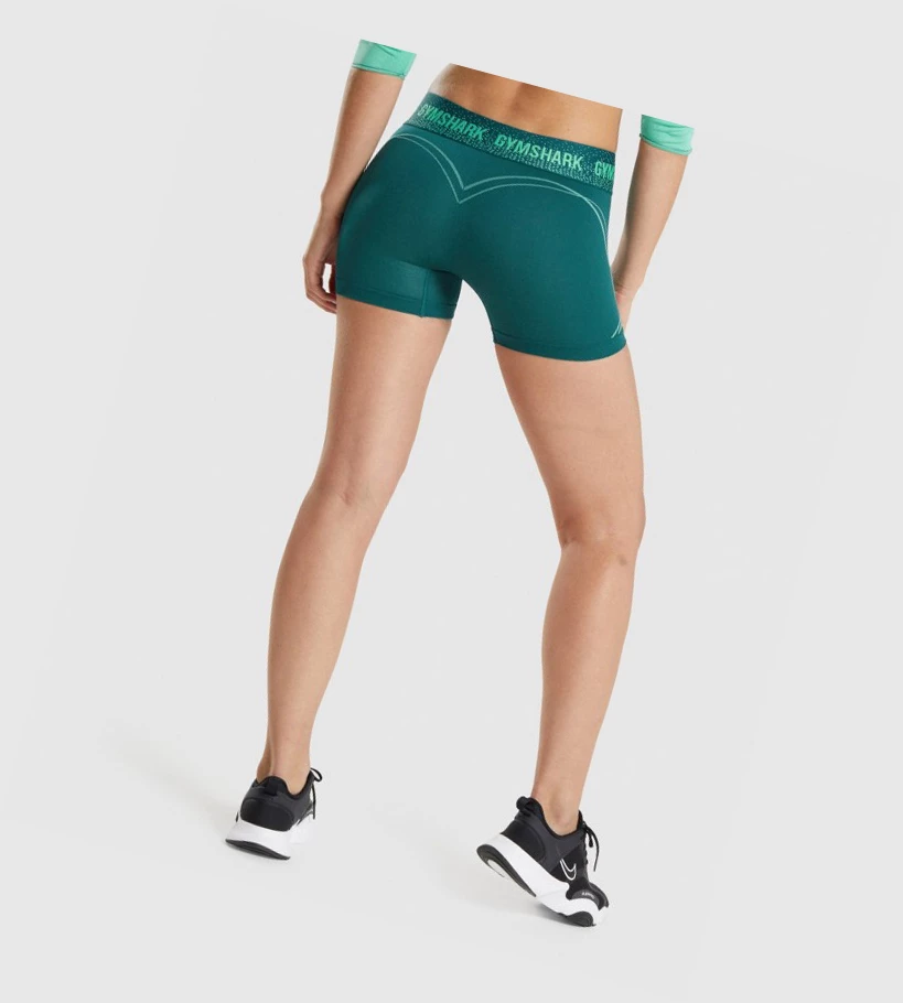 Bermudas Gymshark Apex Seamless Low Rise Mujer Turquesa | ZKYDTFU-48