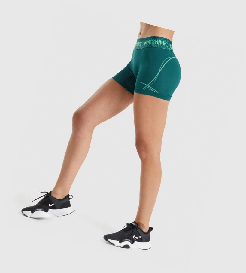 Bermudas Gymshark Apex Seamless Low Rise Mujer Turquesa | ZKYDTFU-48