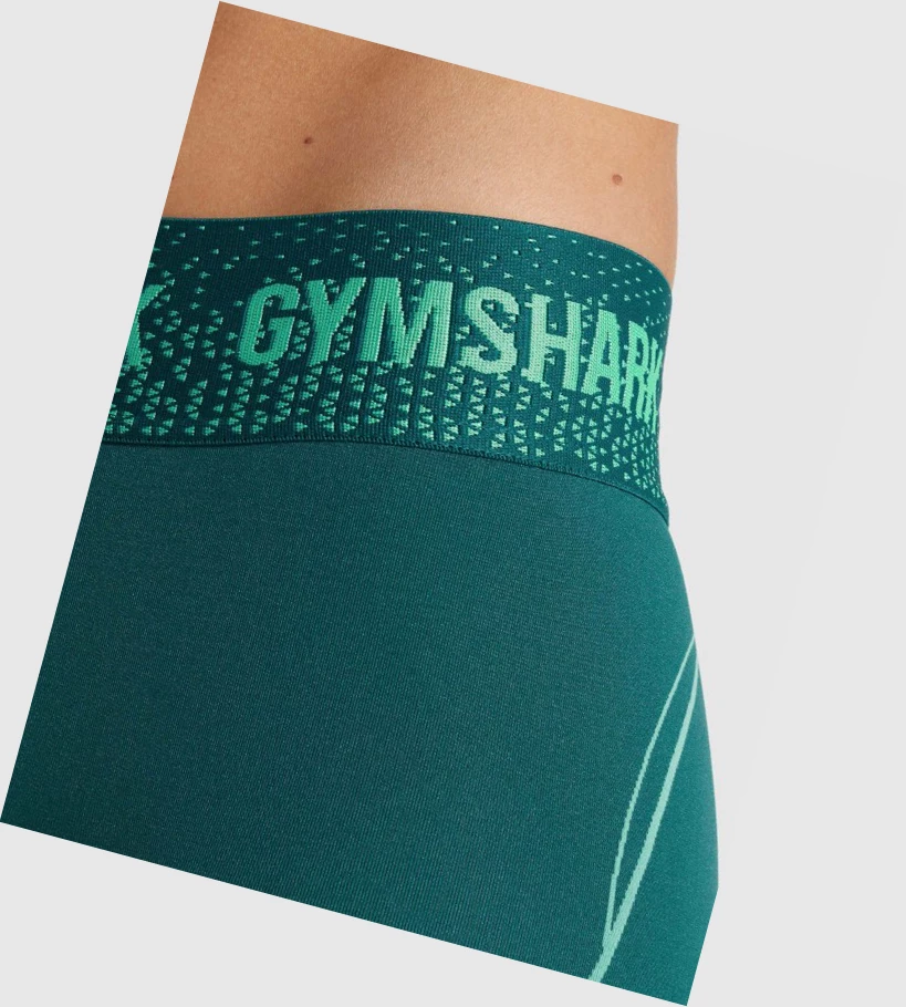 Bermudas Gymshark Apex Seamless Low Rise Mujer Turquesa | ZKYDTFU-48