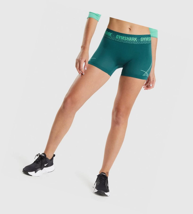 Bermudas Gymshark Apex Seamless Low Rise Mujer Turquesa | ZKYDTFU-48