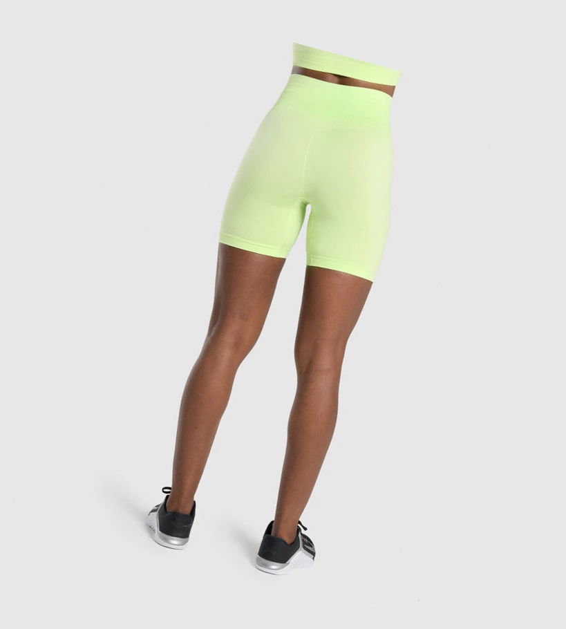 Bermudas Gymshark Apex Seamless Mujer Verdes Verdes Claro | GNSVIXT-02