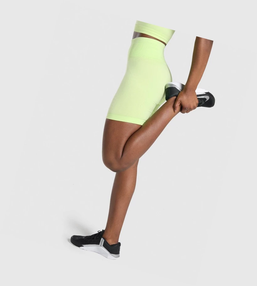 Bermudas Gymshark Apex Seamless Mujer Verdes Verdes Claro | GNSVIXT-02