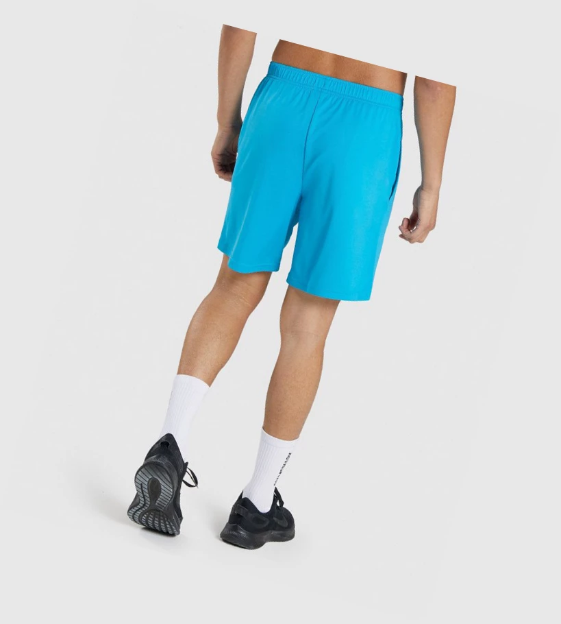 Bermudas Gymshark Arrival De Punto Hombre Azules Claro | KBENUPY-37