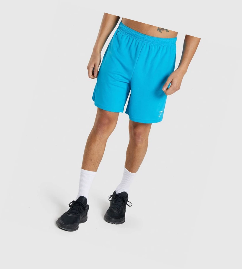 Bermudas Gymshark Arrival De Punto Hombre Azules Claro | KBENUPY-37