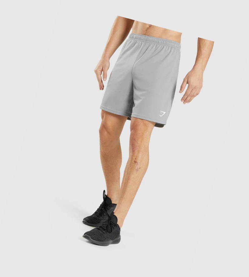 Bermudas Gymshark Arrival De Punto Hombre Grises | LZHPQDN-62