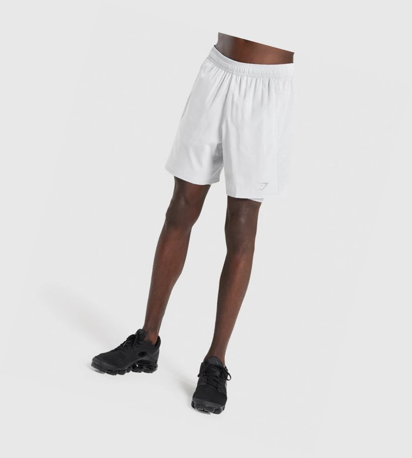 Bermudas Gymshark Aspect 2 In 1 Hombre Grises Claro | MYUPJEG-98