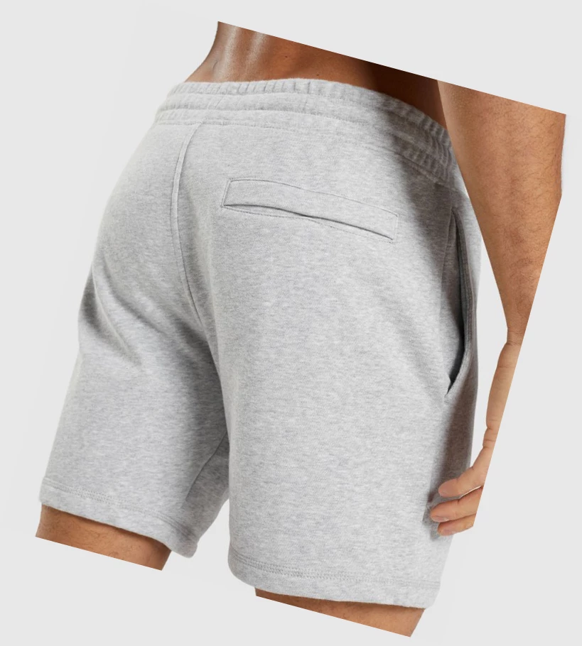 Bermudas Gymshark Crest Hombre Grises Claro | JEHXBQV-49