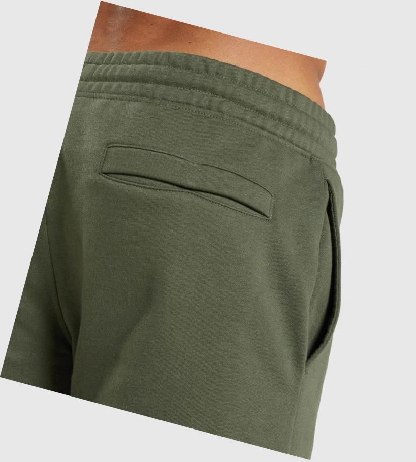 Bermudas Gymshark Crest Hombre Verde Oliva | ZHEFPNX-16