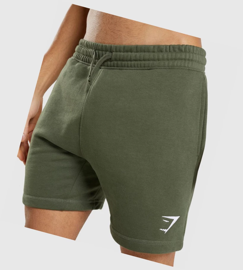 Bermudas Gymshark Crest Hombre Verde Oliva | ZHEFPNX-16