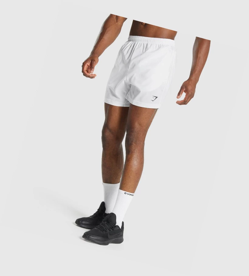 Bermudas Gymshark Deporte Hombre Blancos | JDLWAUZ-50