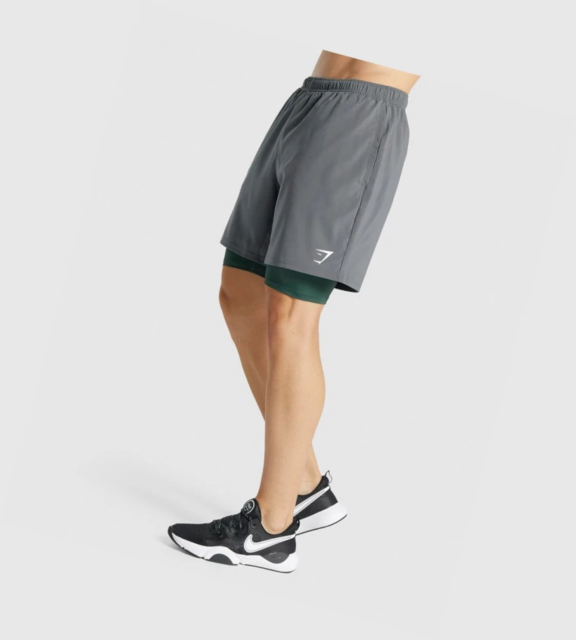 Bermudas Gymshark Element Baselayer Hombre Verdes Oscuro | FNUQVLJ-67