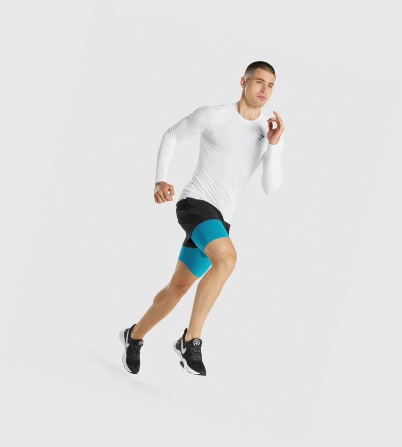 Bermudas Gymshark Element Baselayer Hombre Azules | HJYZLSD-87