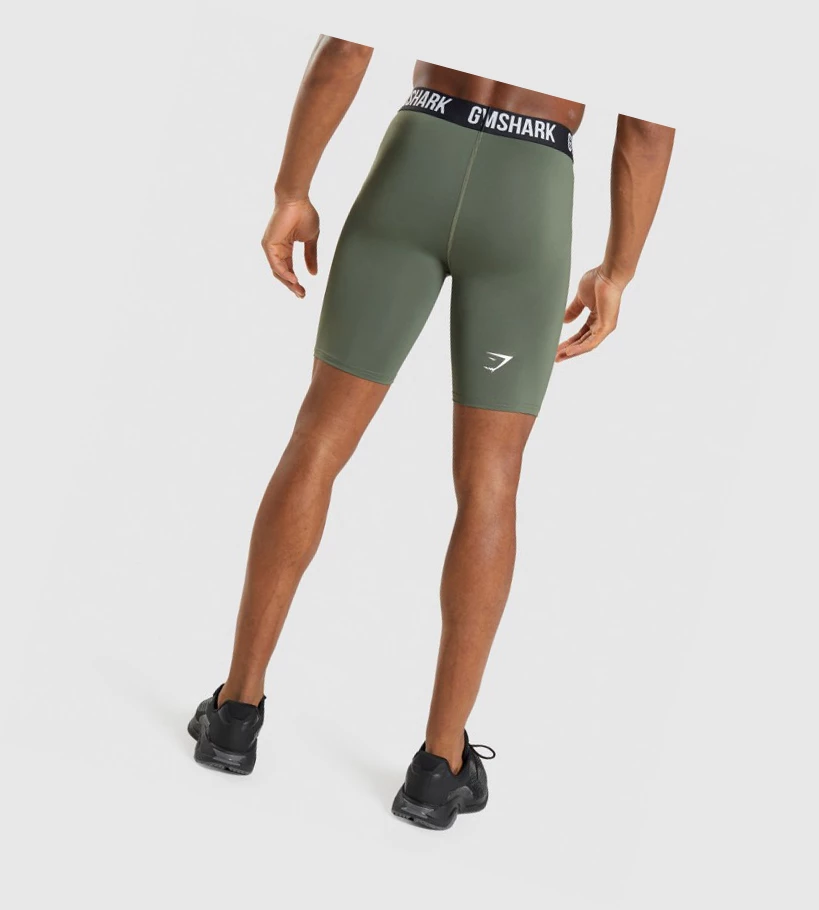 Bermudas Gymshark Element Baselayer Hombre Verde Oliva | JQIYMFP-13