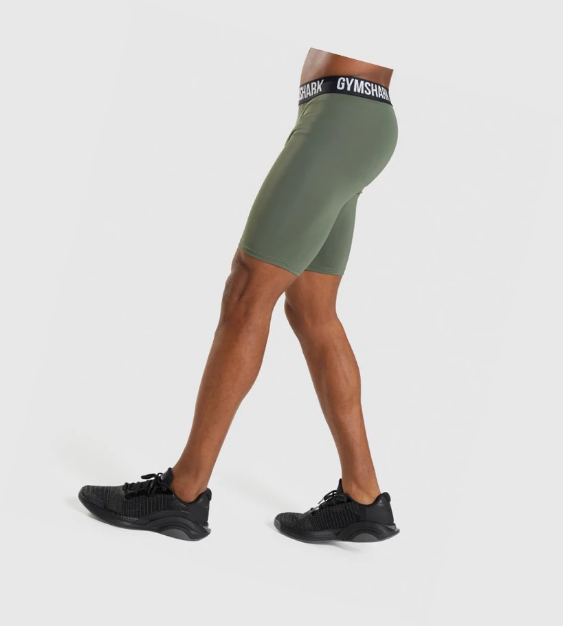 Bermudas Gymshark Element Baselayer Hombre Verde Oliva | JQIYMFP-13