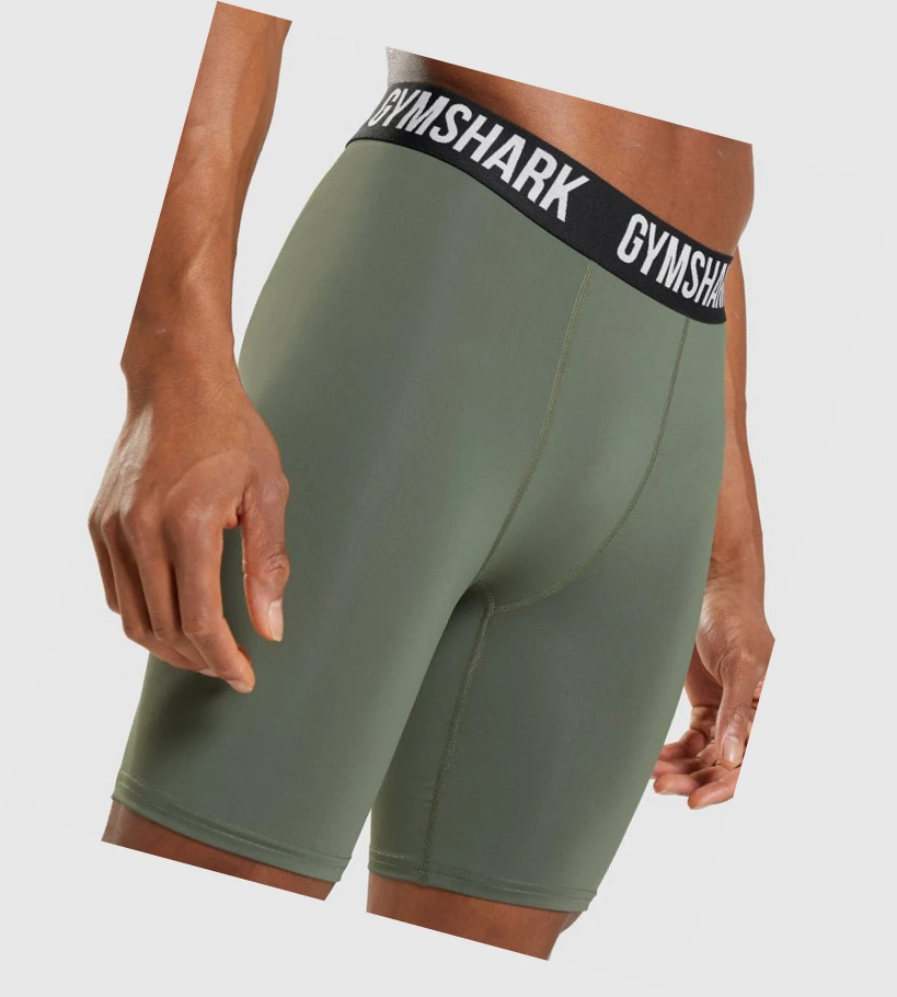 Bermudas Gymshark Element Baselayer Hombre Verde Oliva | JQIYMFP-13