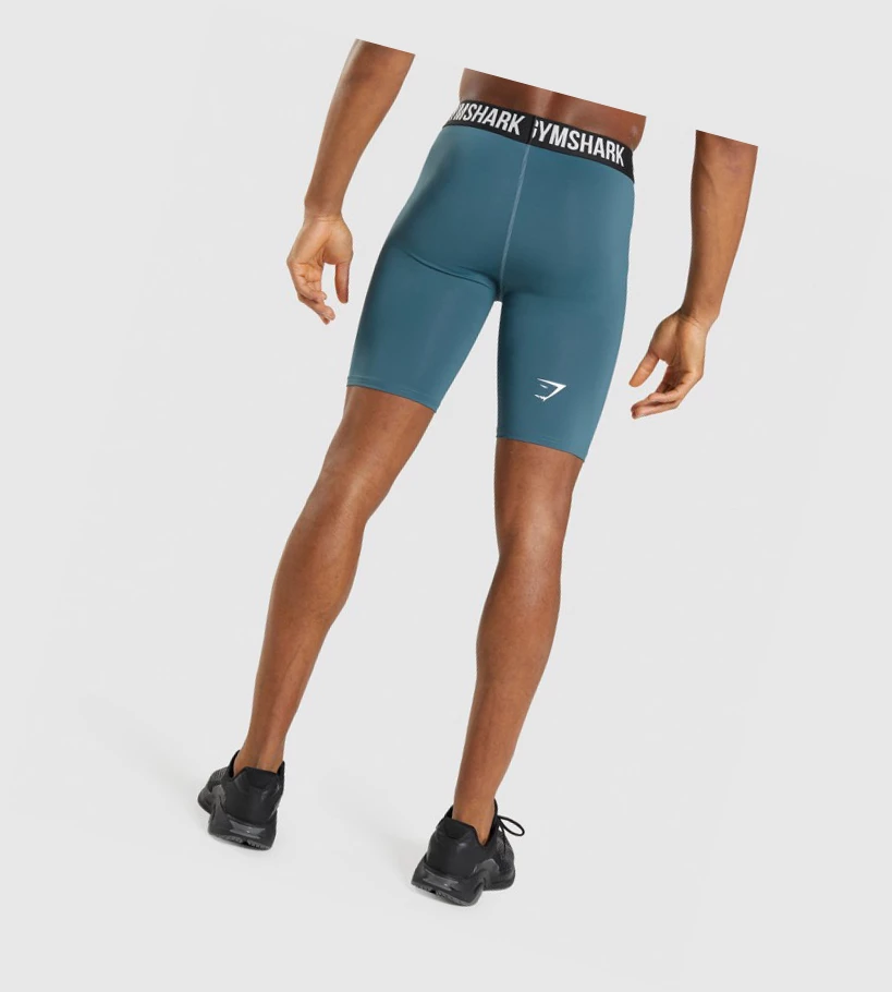 Bermudas Gymshark Element Baselayer Hombre Turquesa | ZWBRTLS-92