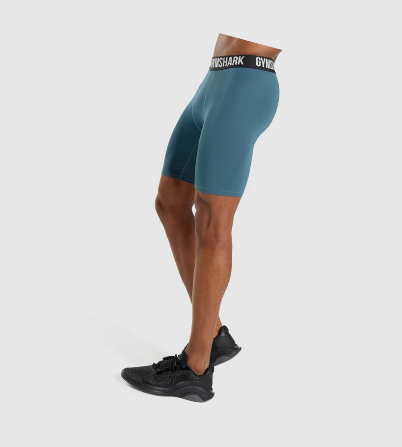 Bermudas Gymshark Element Baselayer Hombre Turquesa | ZWBRTLS-92