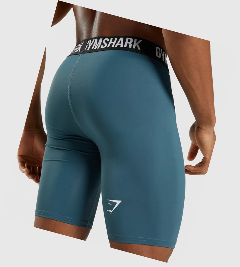 Bermudas Gymshark Element Baselayer Hombre Turquesa | ZWBRTLS-92