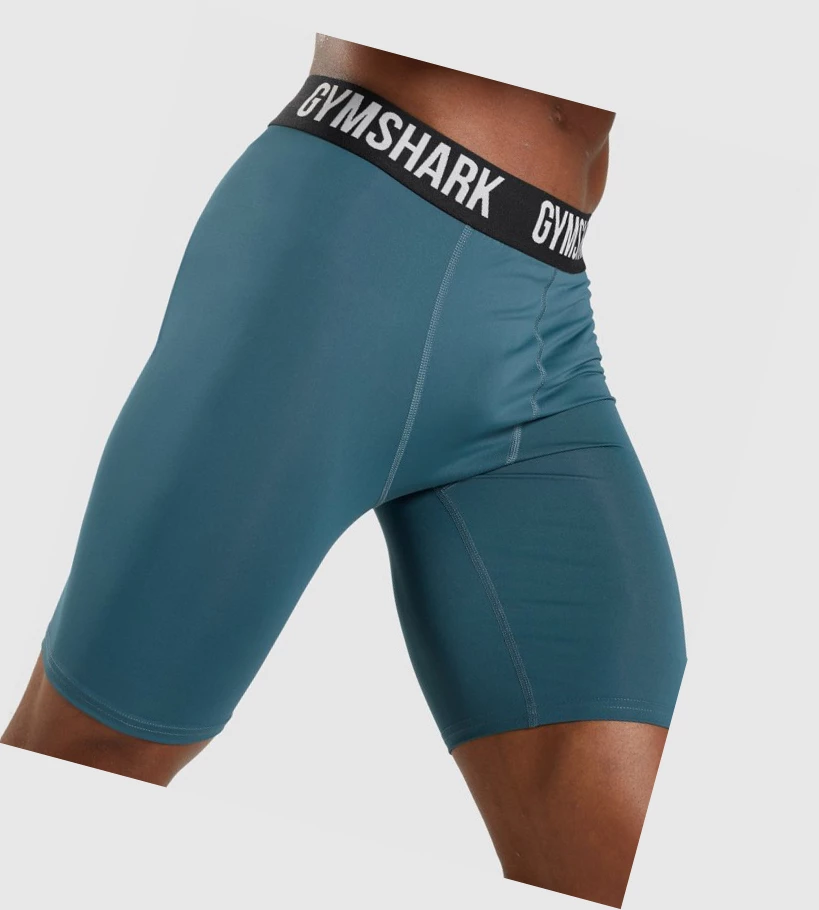 Bermudas Gymshark Element Baselayer Hombre Turquesa | ZWBRTLS-92