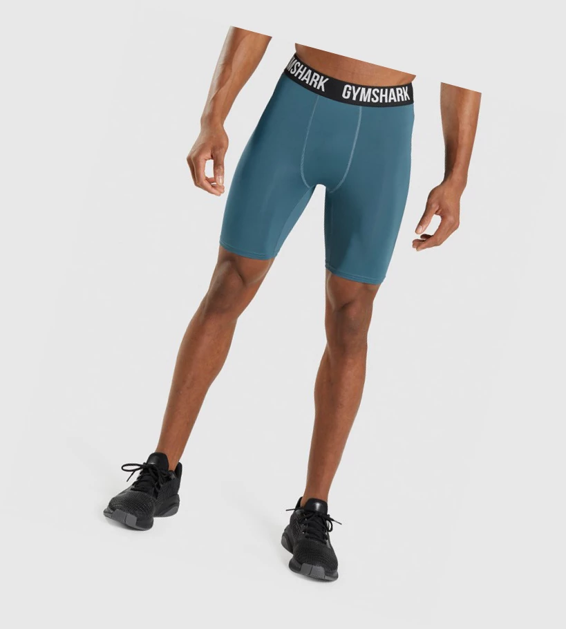 Bermudas Gymshark Element Baselayer Hombre Turquesa | ZWBRTLS-92