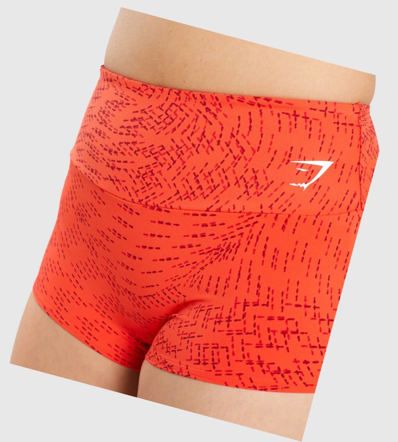 Bermudas Gymshark Entrenamiento Corta Length Mujer Naranjas | JIVDXBC-09