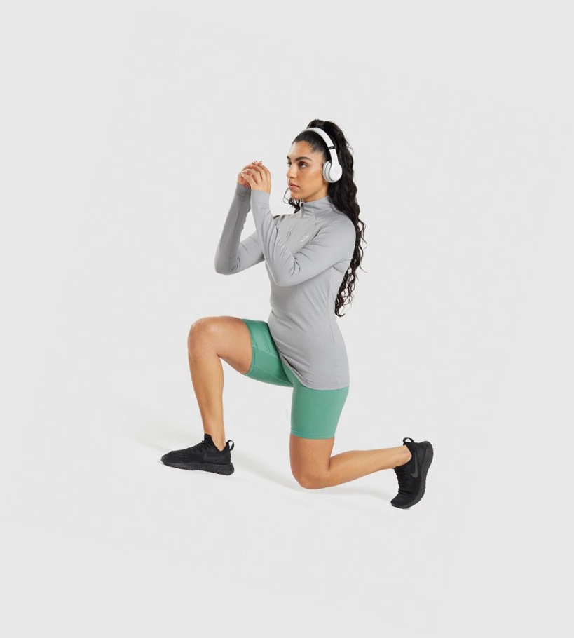 Bermudas Gymshark Entrenamiento Cycling Mujer Verdes | BOYVXHG-82