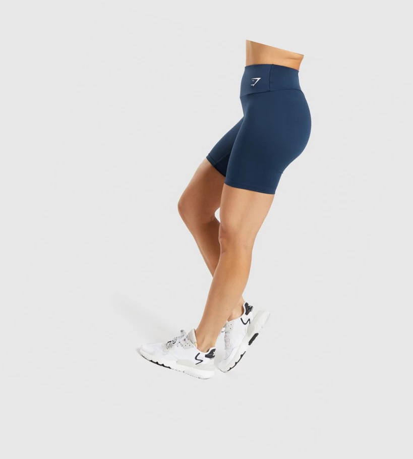 Bermudas Gymshark Entrenamiento Cycling Mujer Azul Marino | XQOUBHM-21