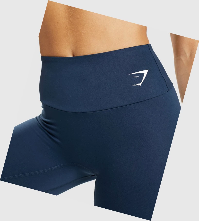 Bermudas Gymshark Entrenamiento Cycling Mujer Azul Marino | XQOUBHM-21