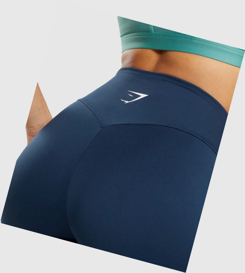 Bermudas Gymshark Entrenamiento Cycling Mujer Azul Marino | XQOUBHM-21