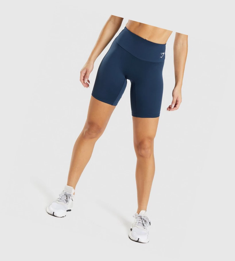 Bermudas Gymshark Entrenamiento Cycling Mujer Azul Marino | XQOUBHM-21