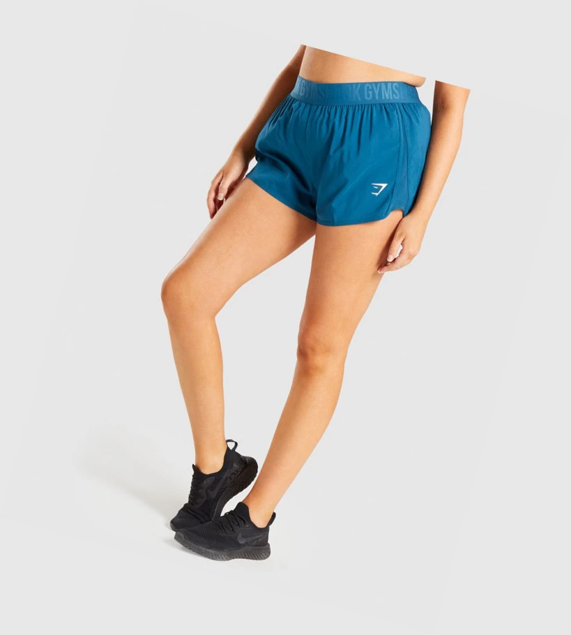 Bermudas Gymshark Entrenamiento Loose Fit Mujer Turquesa | DNPYUBV-78